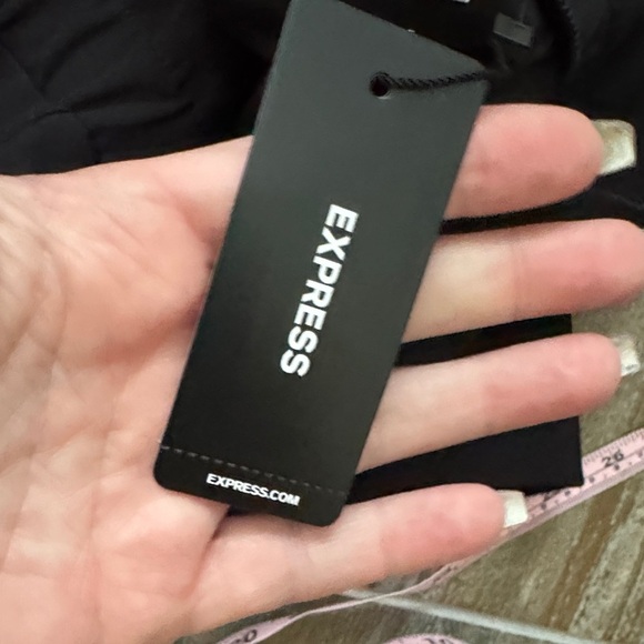 Express High Waist Black GLAM Shorts with Rhinestone Accents - Picture 11 of 11